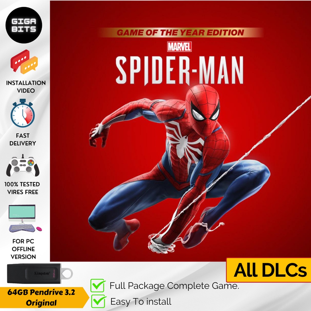 Spider Man Remastered v1.812.1.0 + DLC [ PC GAME Pendrive] ติดตั้งง่าย Spiderman