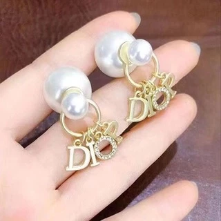 ต่างหูไข่มุกแฟชั่นวินเทจ