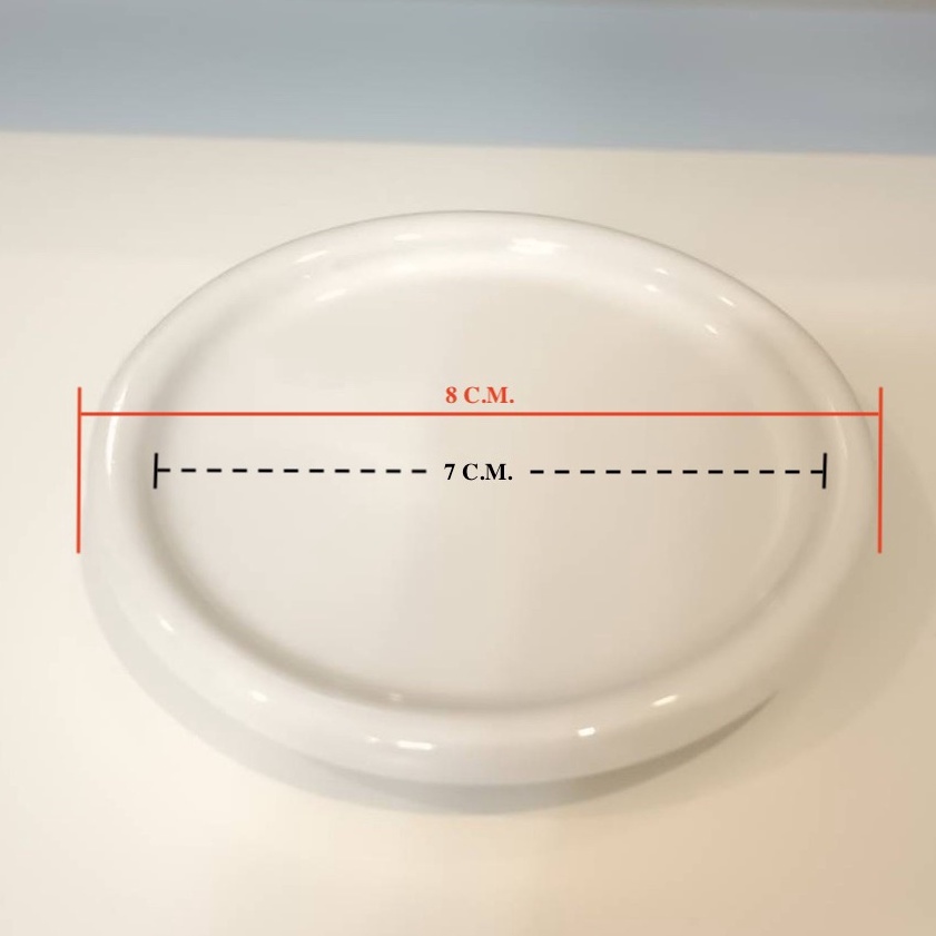 จานรองกระถาง งานเซรามิก ขนาด 3.15 นิ้ว หรือ 8 เซนติเมตร เคลือบเงา และแบบดินเผาแกร่ง