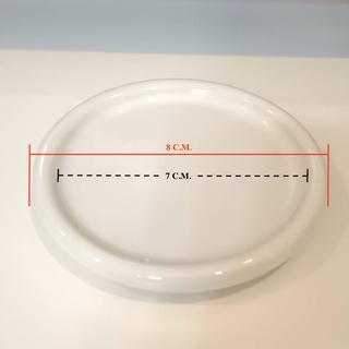 จานรองกระถาง งานเซรามิก ขนาด 3.15 นิ้ว หรือ 8 เซนติเมตร เคลือบเงา และแบบดินเผาแกร่ง
