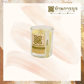 [ANC001-043]บ้านการบูร เทียนหอม กลิ่นพีช Baankaraboon Aromatic Natural Candle Peach Scent