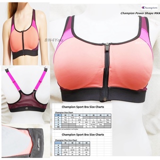 เสื้อสปอร์ตบรา โยคะ วิ่ง Champion Power Shape MAX High Support Front-Close Sports Bra(ไม่ผ่านการใช้งานให้ภาพเล่าเรื่อง))