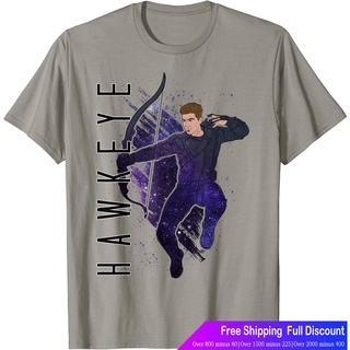 ร์ตูนพิมพ์ฤดูร้อน ย์เสื้อยืด Marvel Avengers Endgame Hawkeye Galaxy Painted Graphic Tee Marvel Mens