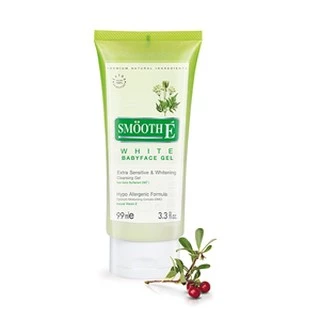 Smooth E เจลล้างหน้า สูตรไม่มีฟอง White Babyface Gel 1.5Oz. และ 3.3Oz ไม่ทิ้งสารตกค้าง ผิวขาวกระจ่างใส อ่อนโยน สมูทอี