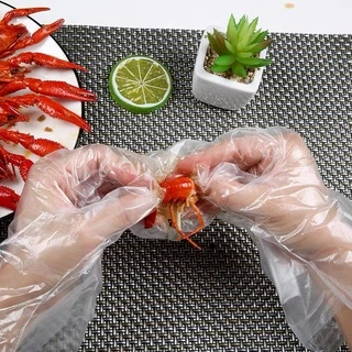 ถุงมือพลาสติก เอนกประสงค์แบบใช้แล้วทิ้ง 1ห่อ100 ชิ้น