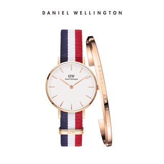 Danielwellington แดเนียลเวลลิงตันdwนาฬิกาผู้หญิง 28mmสร้อยข้อมือผู้หญิงทอชุด