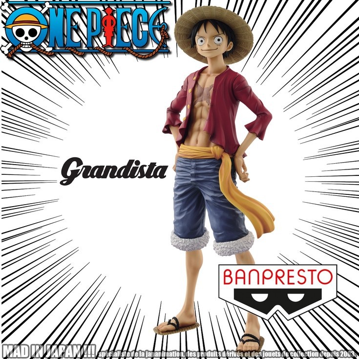 Model Figure งานแท้ แมวทอง BANPRESTO One Piece วันพีช Monkey D. Luffy มังกี้ ดี ลูฟี่ Grandista The Grandline Men