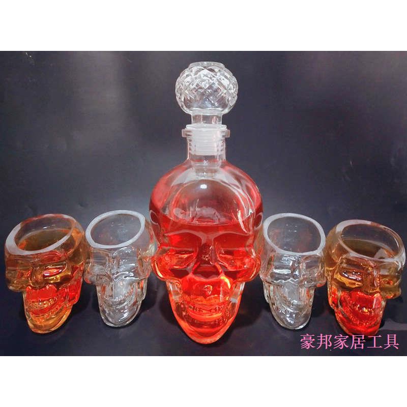 [Jianyuan ตกแต่งบ้าน] พร้อมสต็อกลดราคา Skull Wine Glass Wine Set Wine Accessories Wine Bottle Wine C
