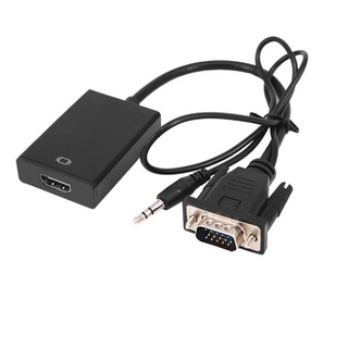 สายแปลง VGA to hdmi + Audio Video Converter Adapter