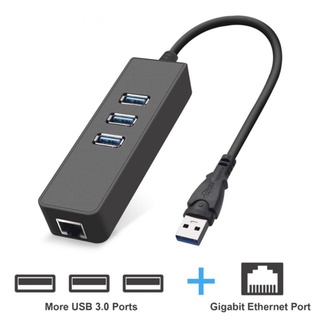 ฮับ USB 3.0 3 พอร์ต USB C เป็นการ์ดเครือข่าย Rj45 สําหรับ Macbook Mac เดสก์ท็อป