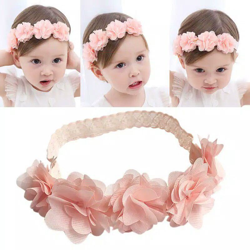 BABY FASHION BANDANA FLOWER MODEL CHILDRENS HAIR DECORTATIONS - BABY CROWN FLOWER