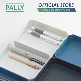 PALLY [เซต 3 ชิ้น] กล่องจัดระเบียบแบบตั้งโต๊ะ ถาดใส่เครื่องเขียนสไตล์มินิมอล