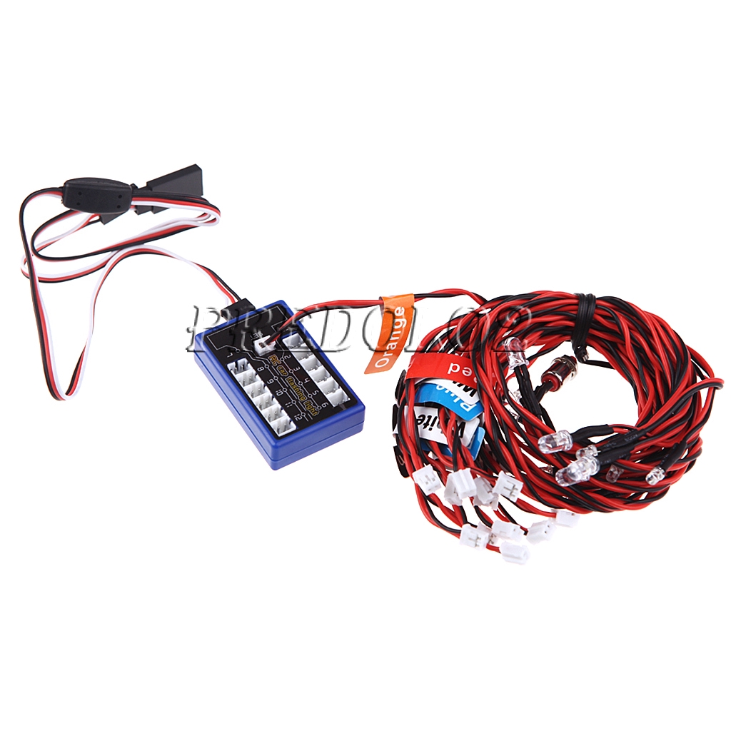 Kit D’éclairage LED Pour Voiture RC 1/10 – 12 LED – 4.8-6V DC – Universel