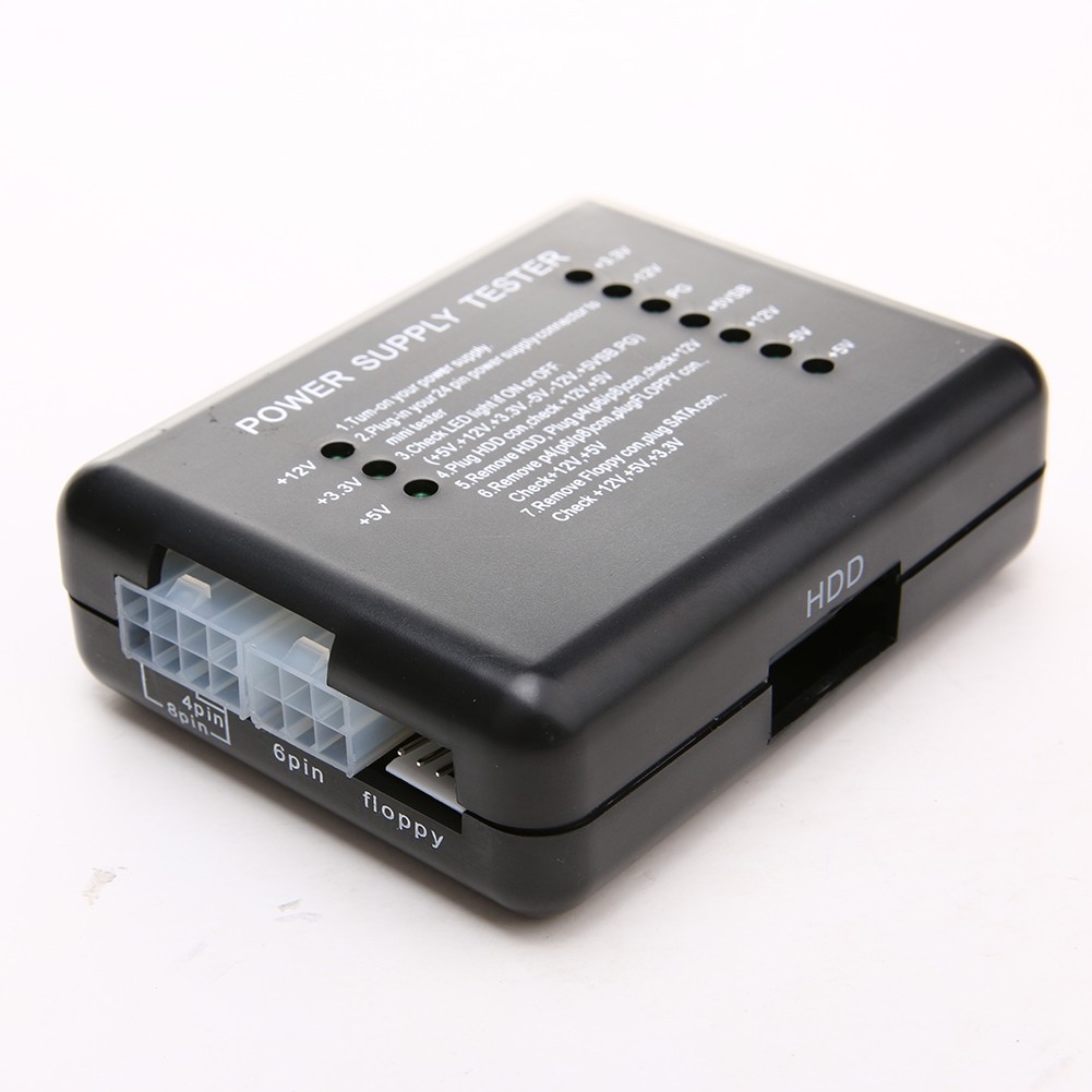 อุปกรณ์ทดสอบคอมพิวเตอร์ 20 / 24 Pin 4 PSU SATA HDD Power Supply Tester