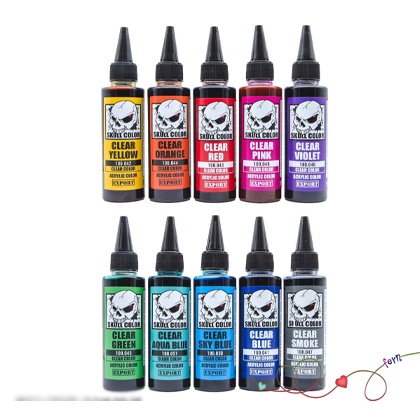 SKULL COLOR สีอะคริลิค ผสมสำเร็จ (สีเคลียร์) 60 ml