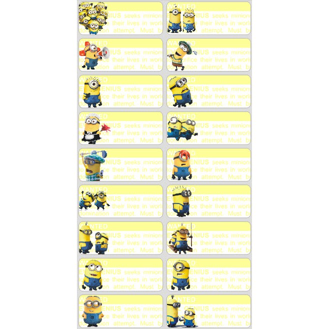 สติ๊กเกอร์ชื่อ - มินเนี่ยน 4618