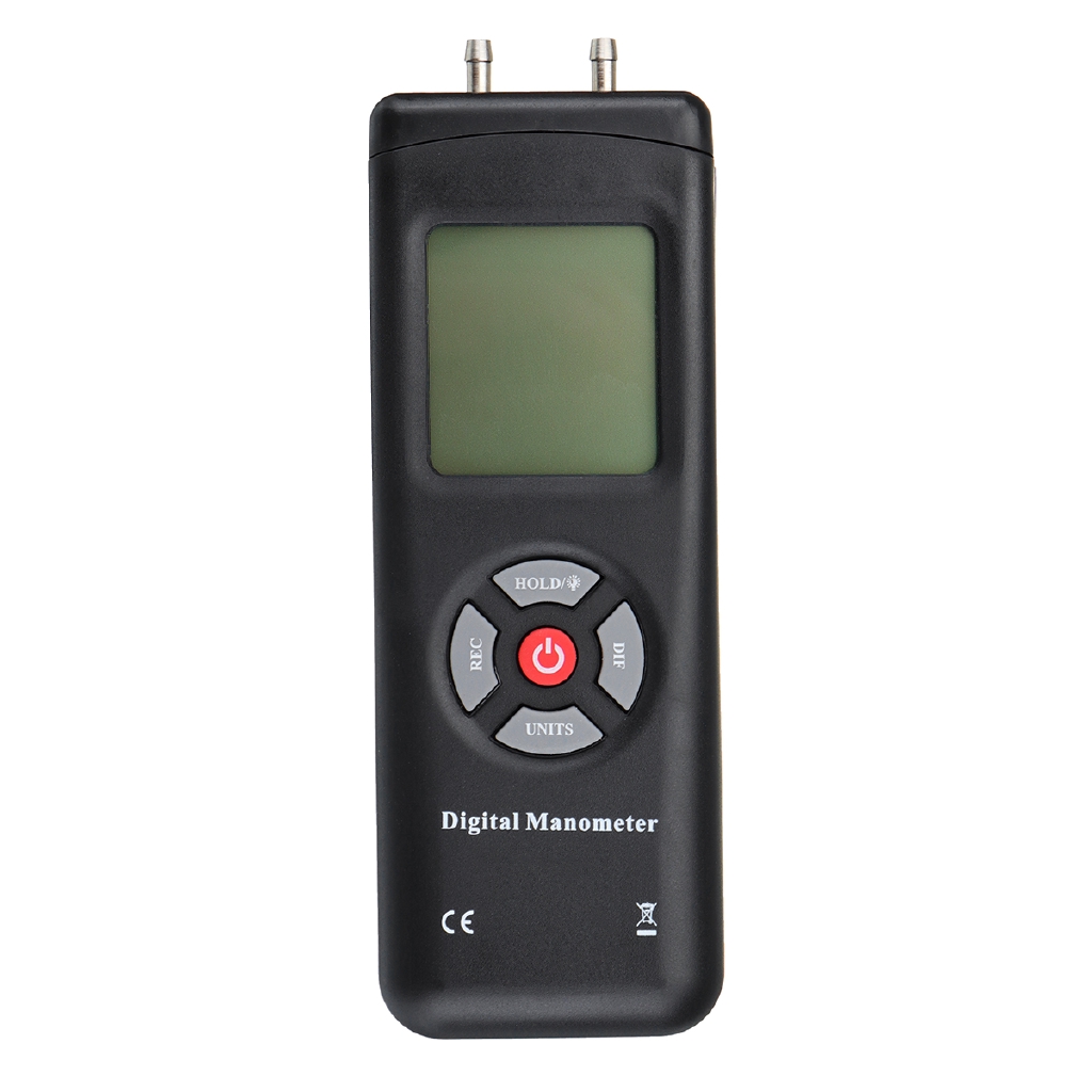 Gas Pressure Gauge Meter w// Backlight Portable Handheld Manometer Air Vacuum