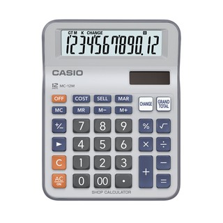 CASIO เครื่องคิดเลข เงิน คาสิโอ MC-12M