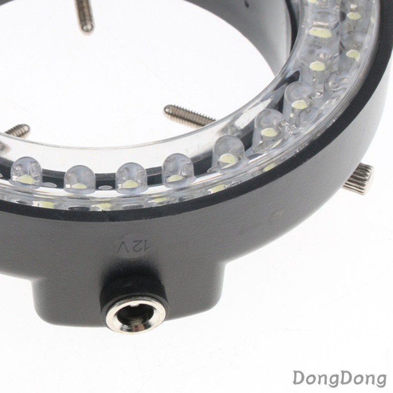 Baosity Microscope Ring Light Illuminator Lighting Kit 60 LED Lamp with Dimmer 62mm 4.5W 