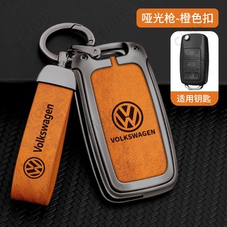 เคสกุญแจรีโมทรถยนต์ โลหะผสมสังกะสี สําหรับ Volkswagen VW Polo Tiguan Golf Passat B5 B6 B7 Beetle Eos Scirocco up E-up