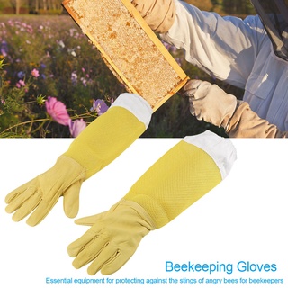 [คลังสินค้าใส]Daily U Beekeeping Protective Gloves with Long Mesh Sleeve Beginners Beekeepers Working Tool XL