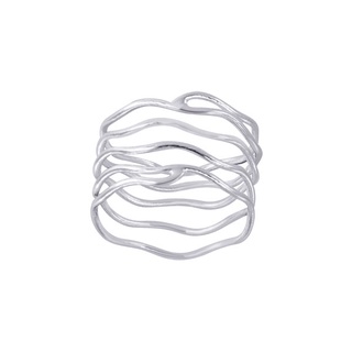 SILVER THAI Silver Twist Bangle Ringsเครื่องประดับเงินแท้แหวนกำไลเงินบิด