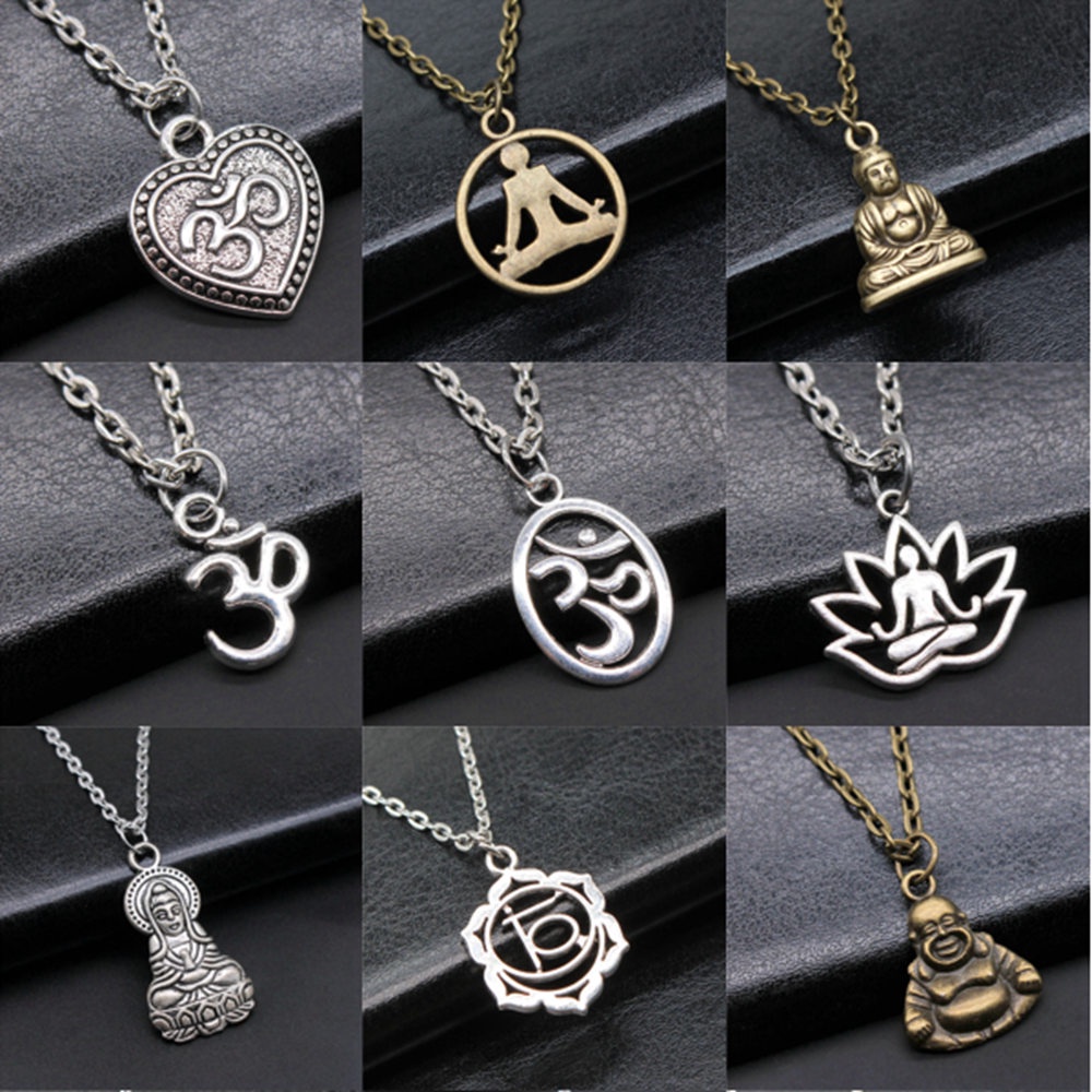 จี้ Necklac Man แฟชั่น Jewelri ของขวัญสําหรับผู้หญิงเครื่องประดับ Om พุทธศาสนา