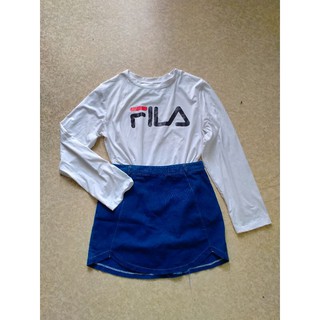 ชุดเซ็ทเสื้อกระโปรงยีนส์