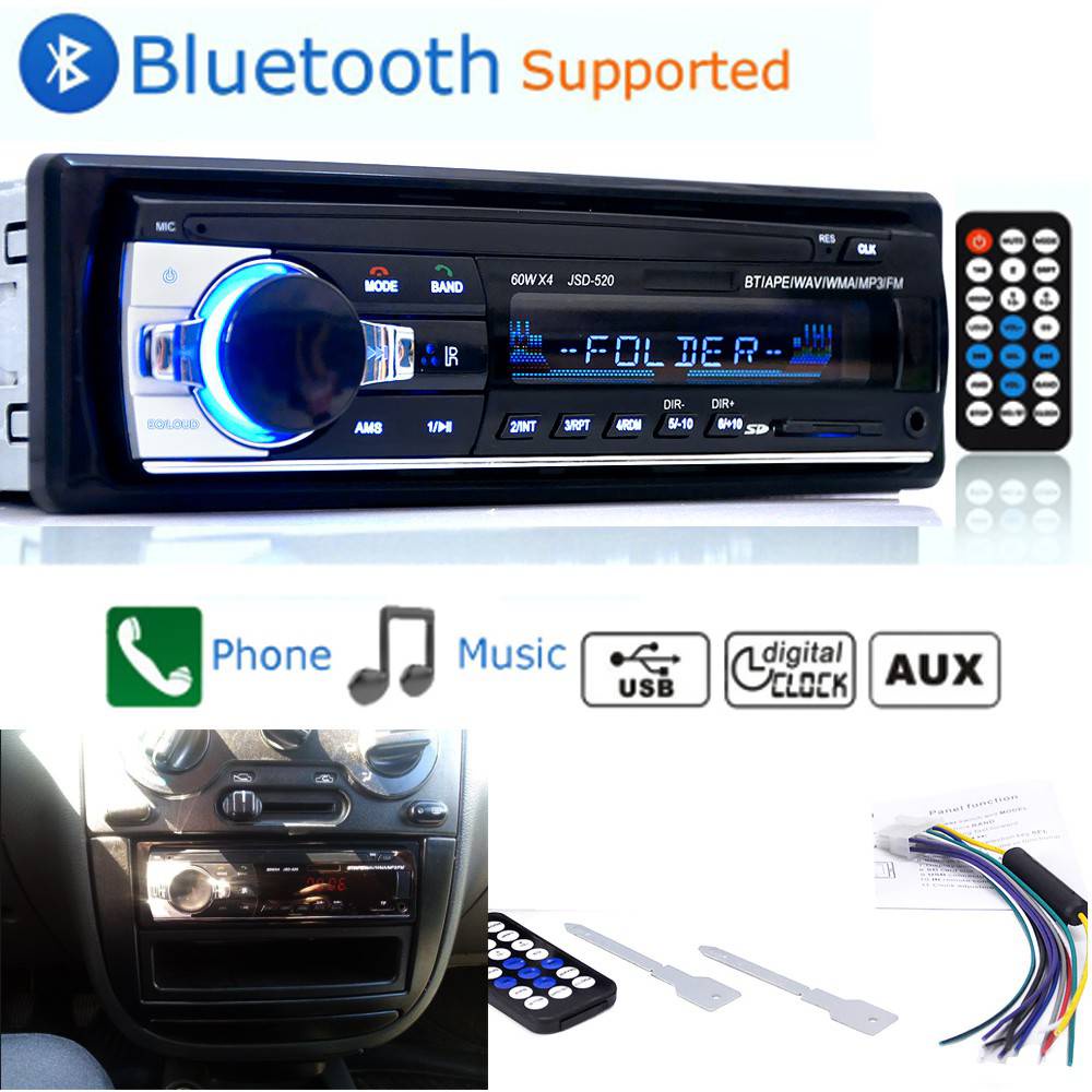 เครื่องเล่น MP3 ติดรถยนต์ รุ่น JSD-520 วิทยุติดรถยนต์ เครื่องเล่นมัลติมีเดีย Car MP3 and Radio Playe