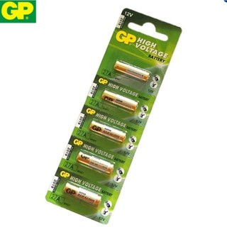 GP Battery ถ่าน Alkaline Battery 12V. รุ่น GP27A ถ่านกริ่งไร้สาย รีโมตรถยนต์ Car Remote Controller(1 แพ็ค 5 ก้อน)