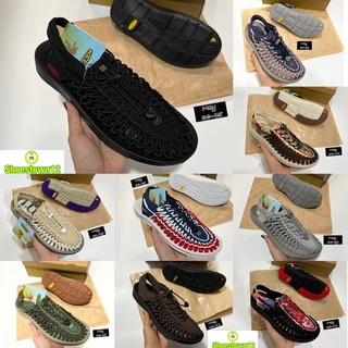 🔥พร้อมส่ง 1-3 วันรับสินค้า 🔥สไตล์ KEEN sandal  รองเท้าแตะชาย และหญิงรัดส้นถักเชือก มีหลายสีให้เลือก