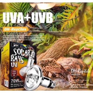 DH Solar Ray 100W UVA+UVB หลอดรวม UVA UVB ให้ความร้อนและให้ UVB สำหรับเต่าบก หลอดจำลองแสงอาทิตย์