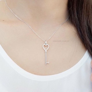 Heart key necklace