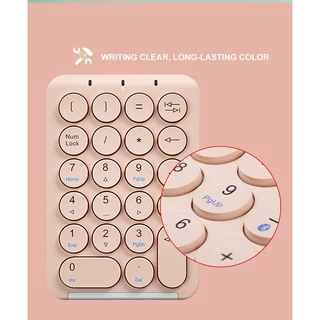 Jomaa คีย์บอร์ดตัวเลขไร้สาย บลูทูธ 22 คีย์ แบบพกพา ชาร์จได้ สําหรับ i0s Windows M.c