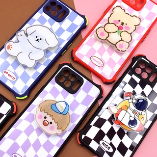 เคส Oppo พร้อมส่ง!! เคสกันกระแทก เคสกันเลนส์กล้อง เคสกันกล้อง เคสการ์ตูน ขอบสี เคสแฟชั่น ฟรี Griptok ติดหลังโทรศัพท์