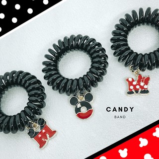 ยางรัดผม​ candyband MickeySet(คืนตัวได้เมื่อแช่ในน้ำร้อน​)แบบเกลียว ไม่กินเส้นผม​ ไม่รัดผมจนปวดหัว​ พร้อมส่งจากไทย1-2วัน