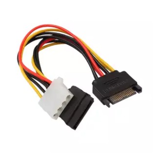 สาย Power Sata Y Sata molex SATA 15pin กำลังไฟ เพื่อ SATA 15pin &amp; IDE 4Pin