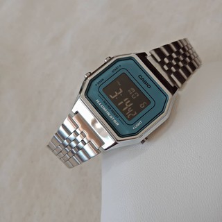 Casio Vintage LA 680WA-7DR นาฬิกาข้อมือผู้หญิง นาฬิกาคาสิโอ้