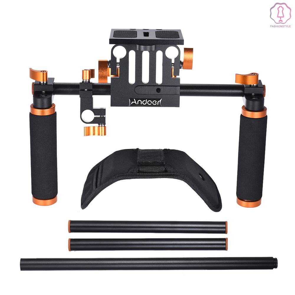 Andoer DSLR Camera Camcorder Shoulder Rig Handheld Stabilizer Movie