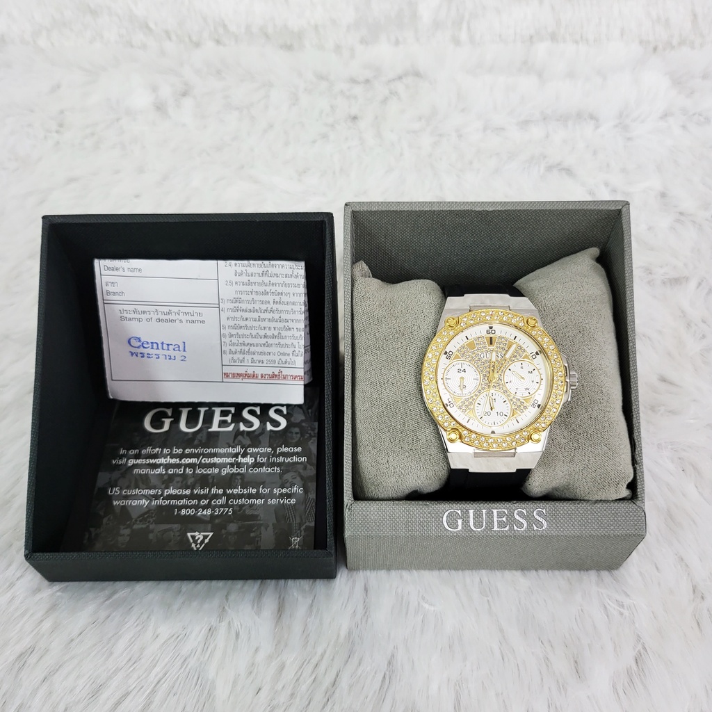 Guess มือ 2 ของแท้ นาฬิกา Quartz Womens Wristwatch Guess W1291L1 with Stainless steel case