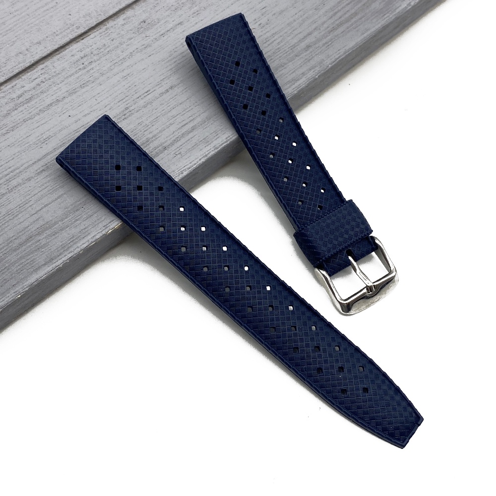 Premium Grade Tropic Rubber Watch Strap 20mm 22mm Black Blue Green Silicone Watch Band Women Men's Watch Accessories