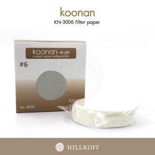 Hillkoff : กระดาษกรองทรงกลม Koonan #6