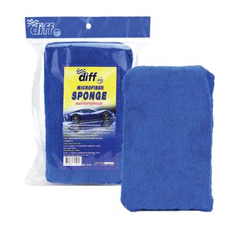 ผ้าไมโครไฟเบอร์หุ้มฟองน้ำ น้ำเงิน ดิฟฟ์อีโค Blue Microfiber Sponge Daff Eco Sponge