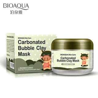 horec สินค้าขายดีพร้อมส่ง** มาร์คหมูฟองฟู่ BIOAQUA Carbonated Bubble Clay Mask ดีท็อกซ์ผิวเสีย ฟื้นคืนผิวใส ผิวสวยใสทันทีหลังใช้