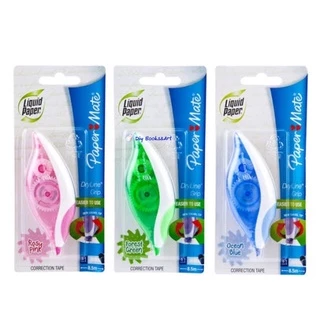 เทปลบคำผิด ลิควิดเปเปอร์ ดรายไลน์กริป Paper Mate Liquid Paper Dryline Grip 5มม.x8.5ม. คละสี ลิควิด เปเป้อร์เมท