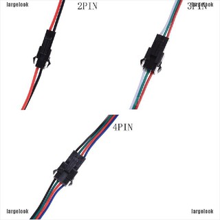 Largelook สายไฟเชื่อมต่อ ตัวผู้ และตัวเมีย 2 3 4 Pin สําหรับไฟ Led RGB 5050 3528 10 คู่