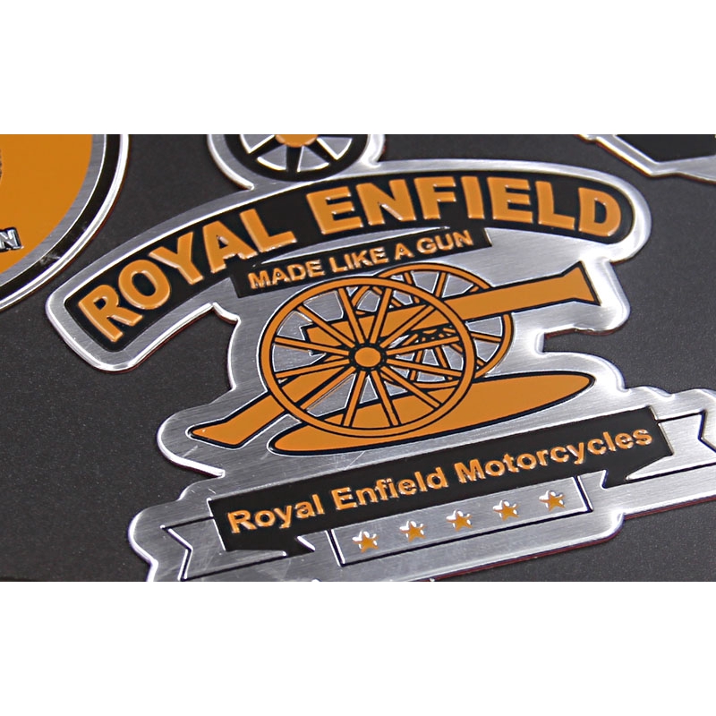 Royal Enfield Motorcycle Emblem Badge Aluminium Standard Decal & Sticker for Bullet 350 Retro Motorcycle - รูปที่ 3