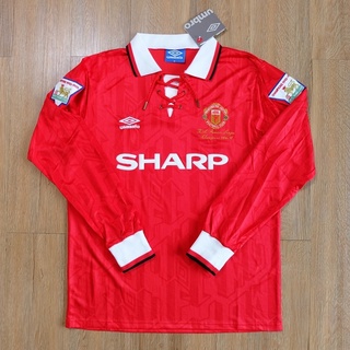 เสื้อบอลย้อนยุค ทีมแมนยู Man U Manchester United ปี 1992 งานเกรด AAA