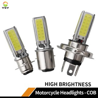 หลอดไฟตัดหมอก Led H4 P15D BA20D COB สีขาว สําหรับรถจักรยานยนต์ 1 ชิ้น