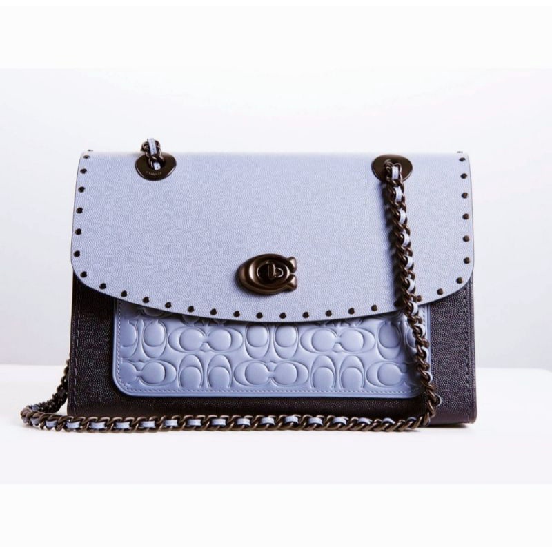 Coach Parker Shoulder Bag in Colorblock Signature Leather - King Power Exclusive